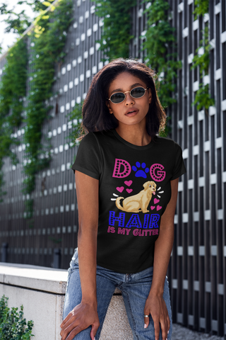 Image of Dog Hair Is My Glitter - Women's Cotton T-Shirt