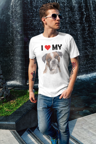 Image of I Love My Boxer - Cotton T-Shirt