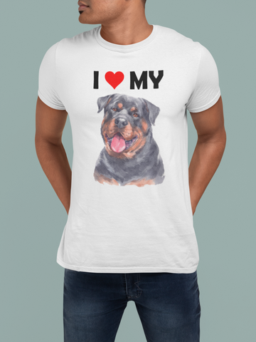 Image of I Love My Rottweiler - Cotton T-Shirt
