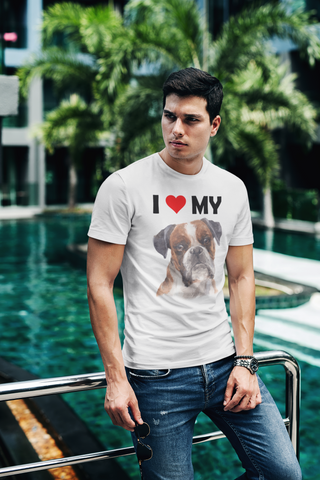 Image of I Love My Boxer - Cotton T-Shirt