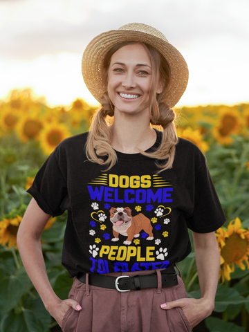 Image of Dogs Welcome People Tolerated - Cotton T-Shirt