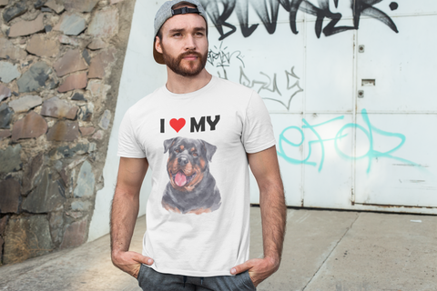 Image of I Love My Rottweiler - Cotton T-Shirt