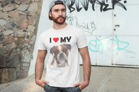 Image of I Love My Boxer - Cotton T-Shirt
