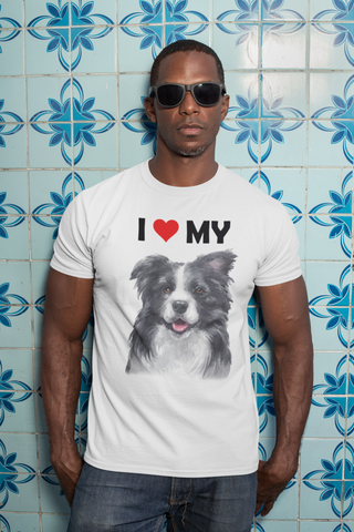 Image of I Love My Border Collie - Cotton T-Shirt