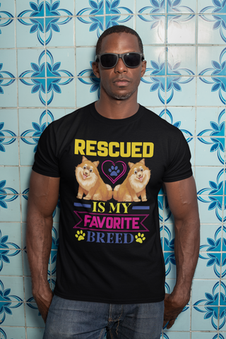 Image of Rescued Is My Favorite Breed - Cotton T-Shirt