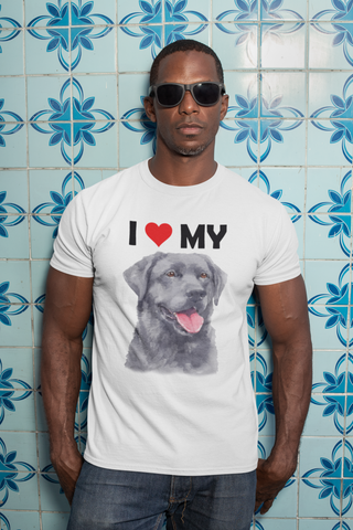 Image of I Love My Black Labrador - Cotton T-Shirt