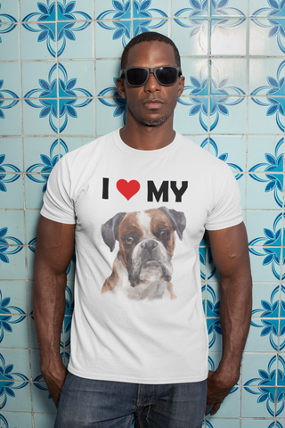 Image of I Love My Boxer - Cotton T-Shirt