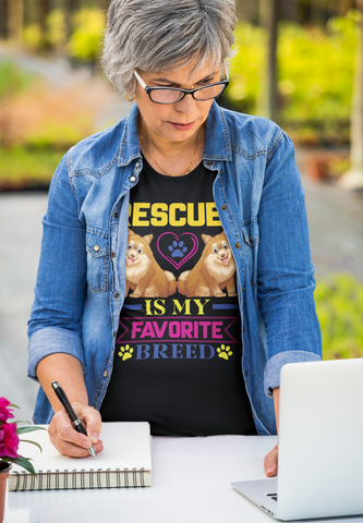 Image of Rescued Is My Favorite Breed - Cotton T-Shirt