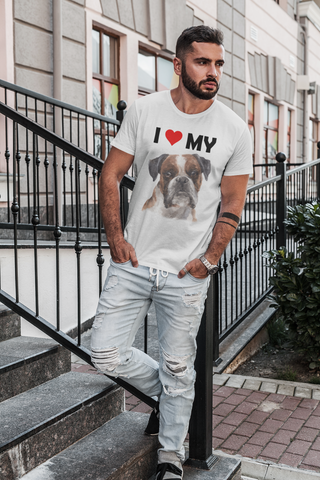 Image of I Love My Boxer - Cotton T-Shirt