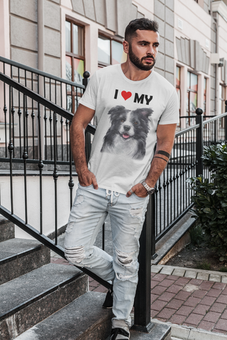 Image of I Love My Border Collie - Cotton T-Shirt