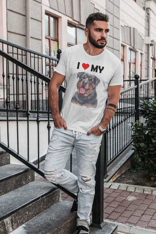 Image of I Love My Rottweiler - Cotton T-Shirt