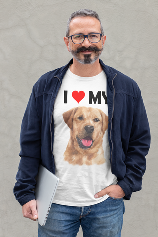 Image of I Love My Yellow Labrador - Cotton T-Shirt