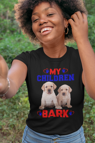 Image of My Children Bark - Women's Cotton T-Shirt