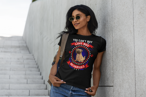 Image of You Can't Buy Love but You Can Rescue It - Women's Cotton T-Shirt