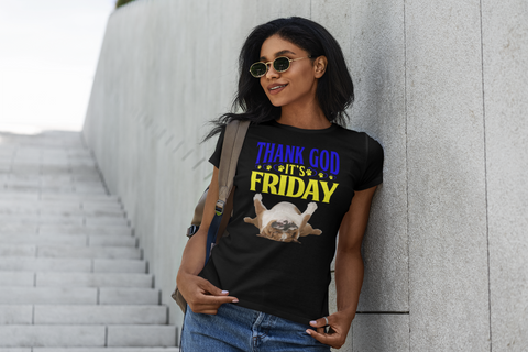 Image of Thank God It's Friday - Women's Cotton T-Shirt