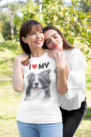 Image of I Love My Border Collie - Cotton T-Shirt