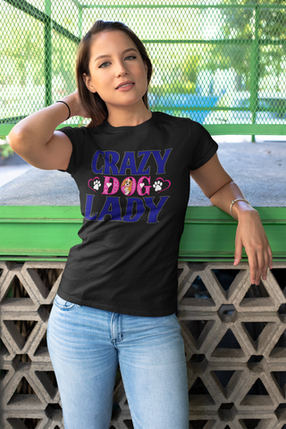 Image of Crazy Dog Lady - Women's Cotton T-Shirt