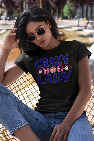 Image of Crazy Dog Lady - Women's Cotton T-Shirt