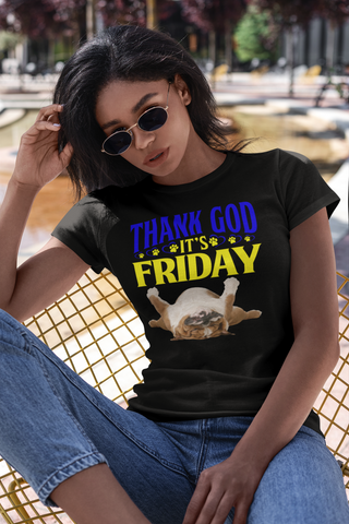 Image of Thank God It's Friday - Women's Cotton T-Shirt