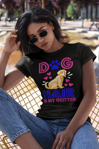 Image of Dog Hair Is My Glitter - Women's Cotton T-Shirt