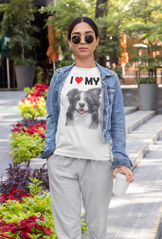Image of I Love My Border Collie - Cotton T-Shirt