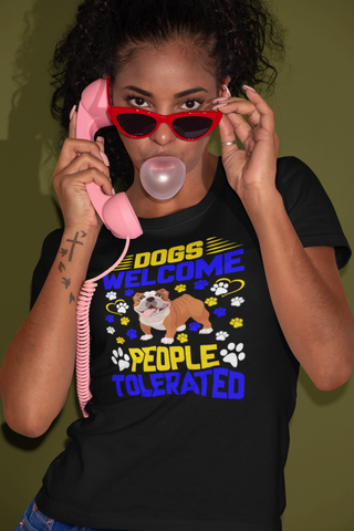 Image of Dogs Welcome People Tolerated - Cotton T-Shirt