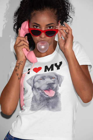Image of I Love My Black Labrador - Cotton T-Shirt
