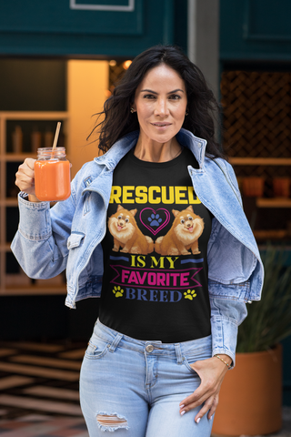 Image of Rescued Is My Favorite Breed - Cotton T-Shirt