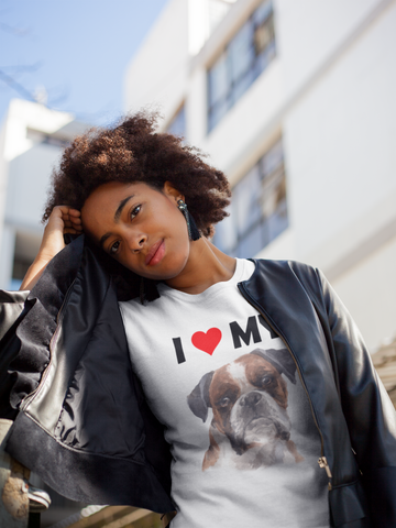 Image of I Love My Boxer - Cotton T-Shirt