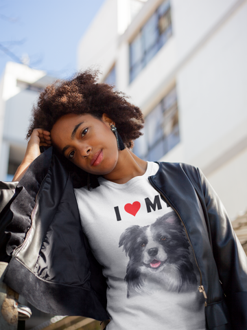 Image of I Love My Border Collie - Cotton T-Shirt