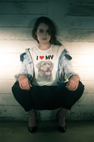Image of I Love My Black Labrador - Cotton T-Shirt