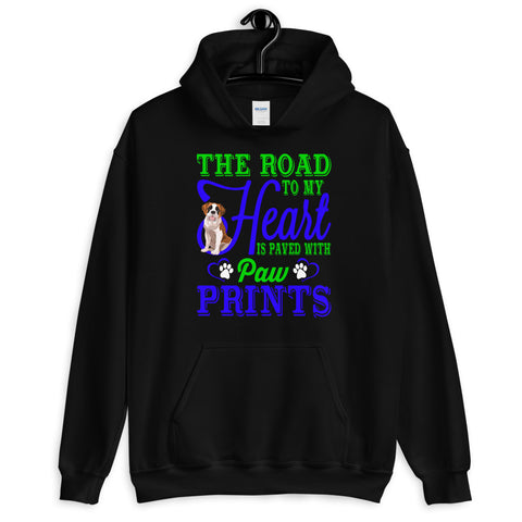 Image of The Road to My Heart Is Paved With Paw Prints - Hoodie