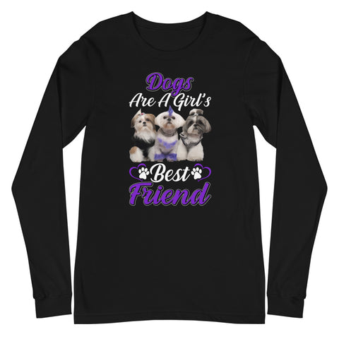 Image of Dogs Are a Girl's Best Friend - Long Sleeve Shirt