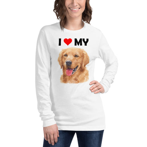 Image of I Love My Golden Retriever - Long Sleeve Shirt