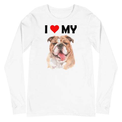 Image of I Love My Bulldog - Long Sleeve Shirt