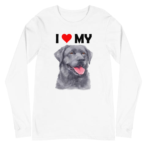 Image of I Love My Black Labrador - Long Sleeve Shirt