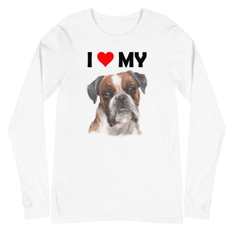 Image of I Love My Boxer - Long Sleeve Shirt
