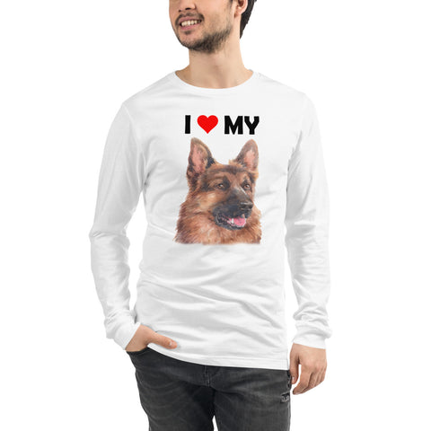 Image of I Love My German Shepherd - Long Sleeve Shirt