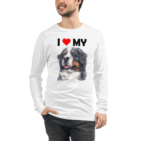 Image of I Love My Bernese Mountain Dog - Long Sleeve Shirt