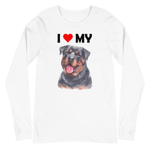 Image of I Love My Rottweiler - Long Sleeve Shirt