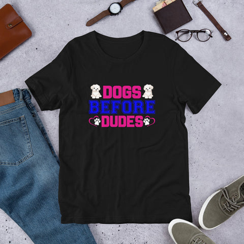 Image of Dogs Before Dudes - Cotton T-Shirt