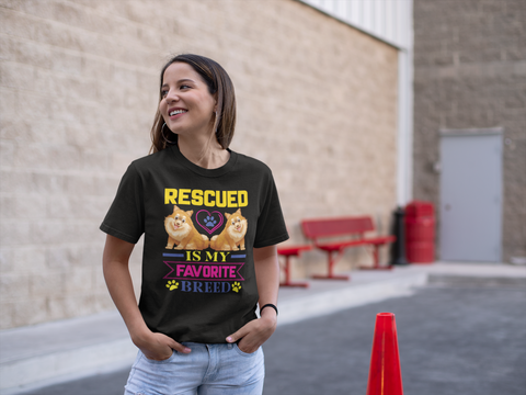 Image of Rescued Is My Favorite Breed - Cotton T-Shirt