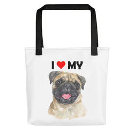 I Love My Pug - Tote Bag