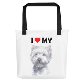 I Love My West Highland Terrier - Tote Bag