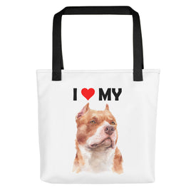 I Love My Pitbull - Tote Bag