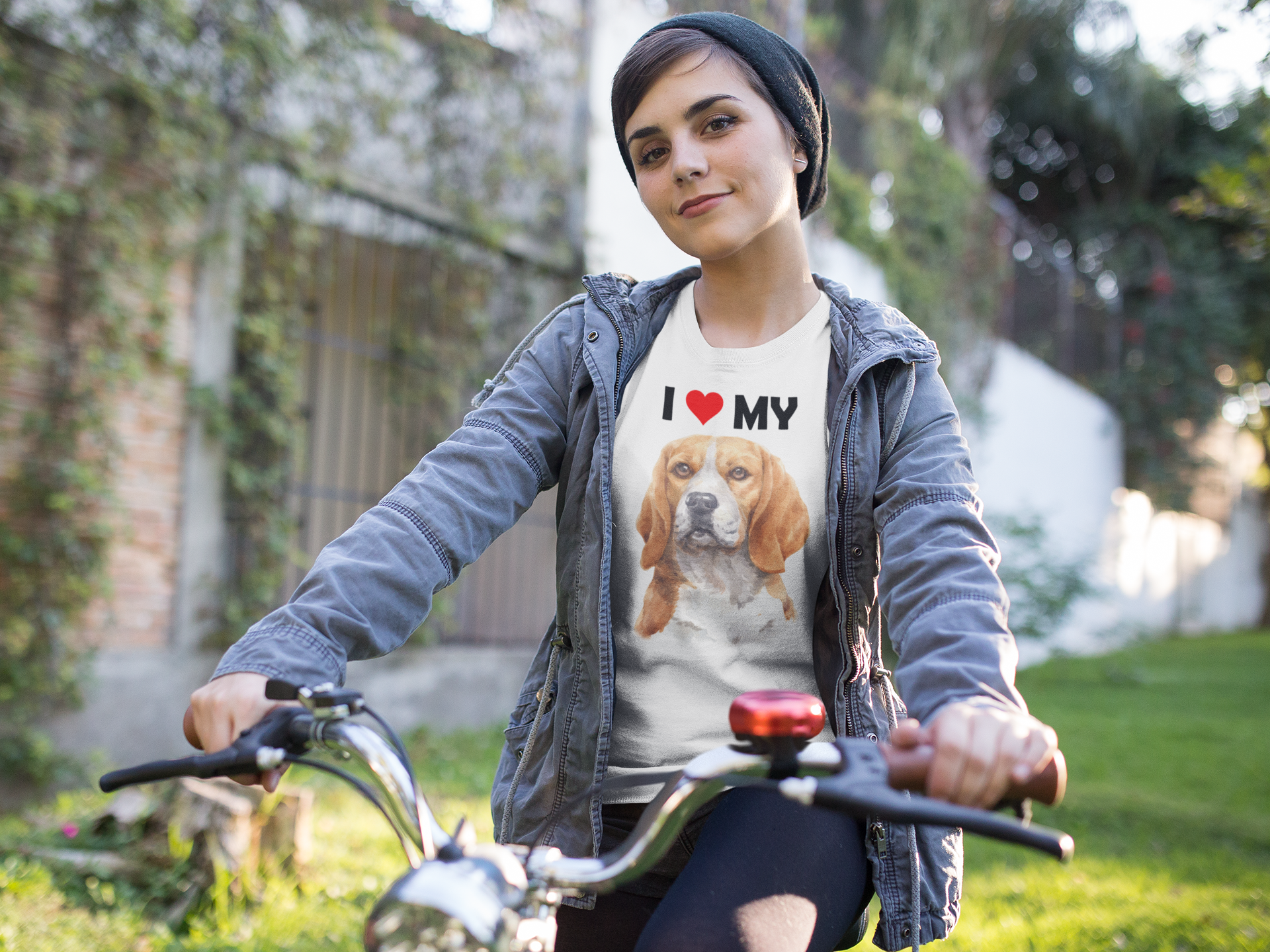 I Love My Beagle - Cotton T-Shirt