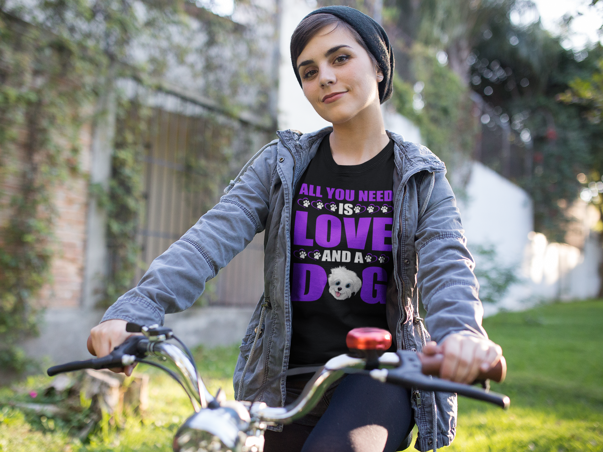 All You Need Is Love and a Dog - Cotton T-Shirt