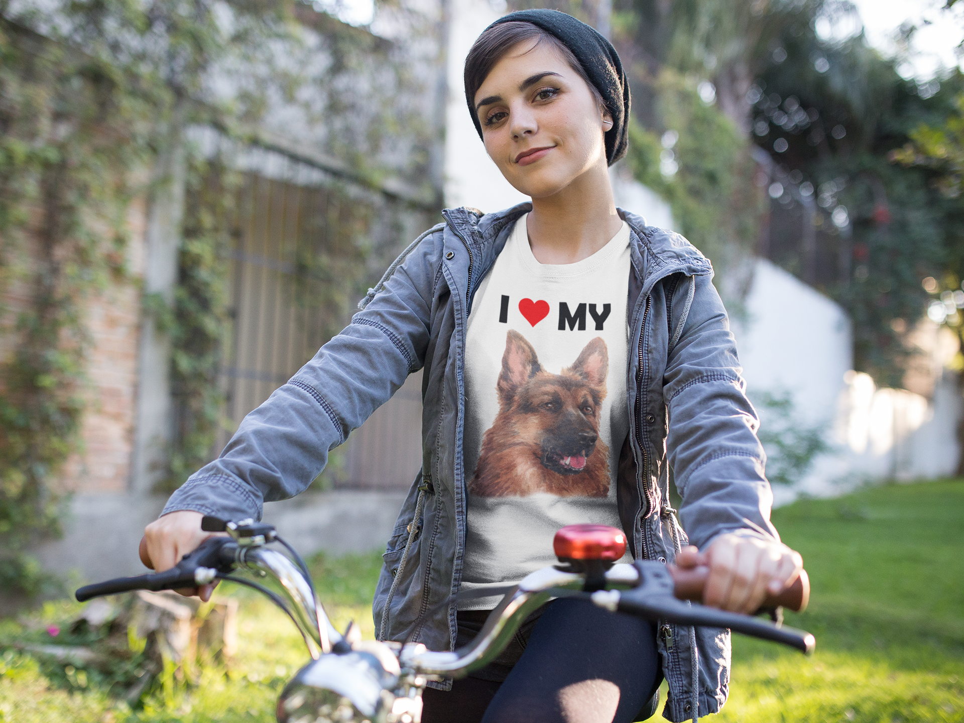 I Love My German Shepherd - Cotton T-Shirt