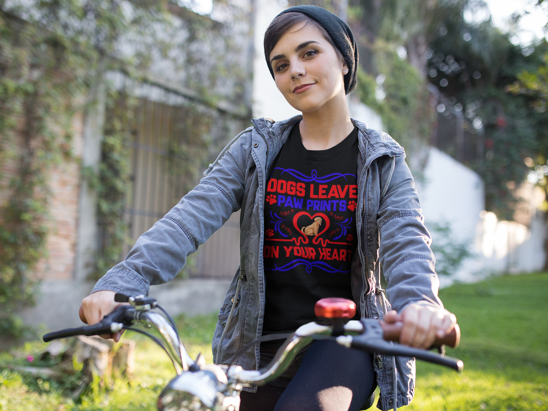 Dogs Leave Paw Prints on Your Heart - Cotton T-Shirt