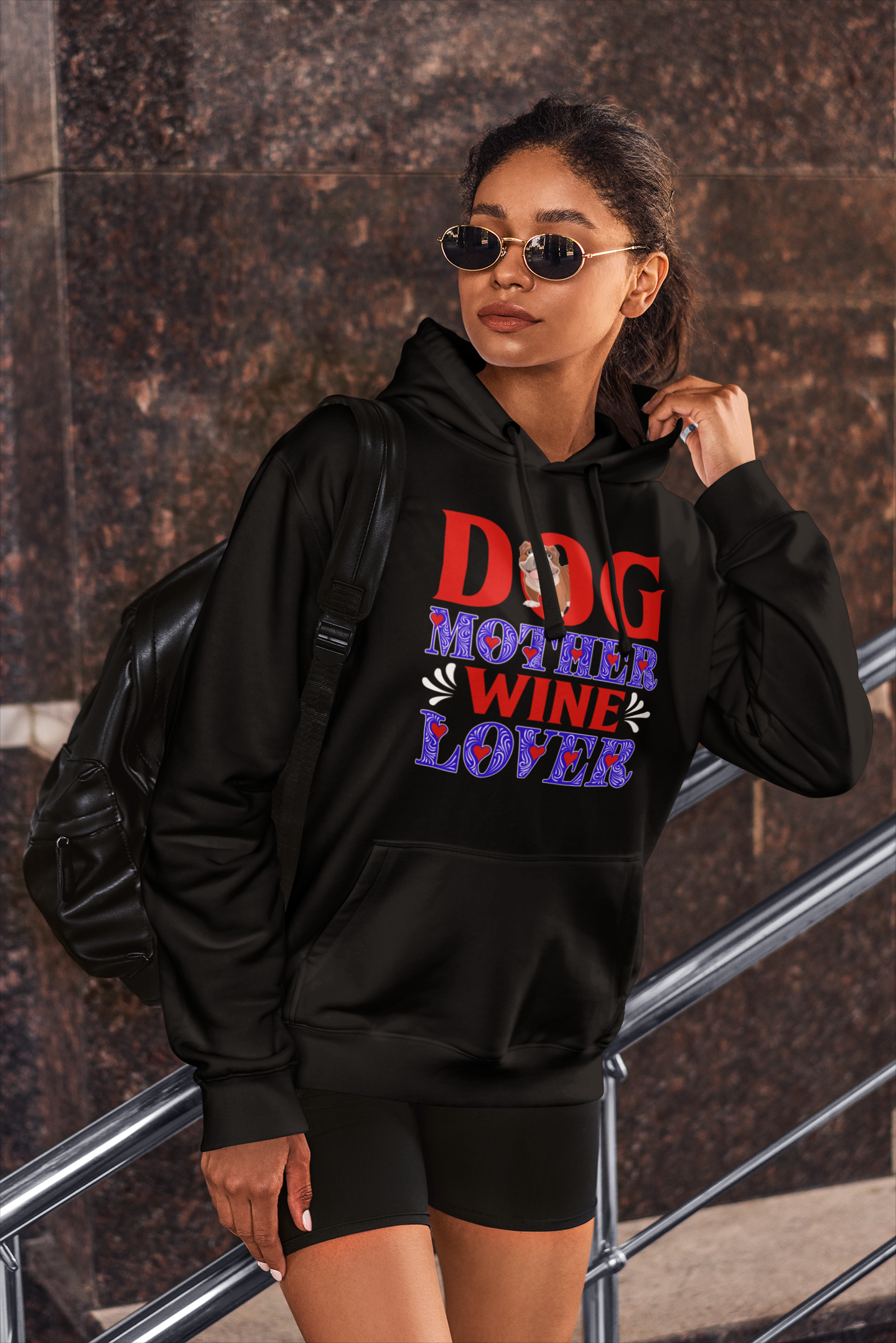 Dog Mother Wine Lover - Hoodie